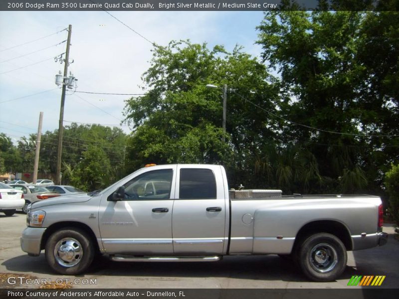 Bright Silver Metallic / Medium Slate Gray 2006 Dodge Ram 3500 Laramie Quad Cab Dually