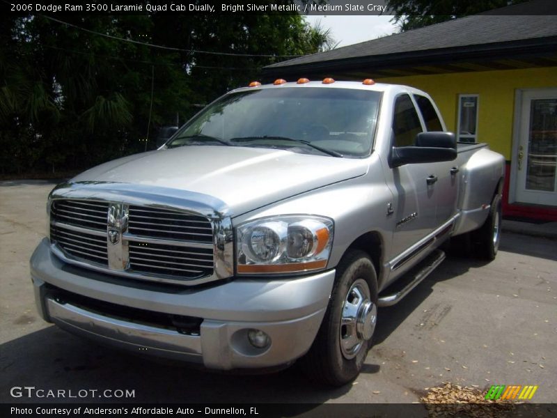 Bright Silver Metallic / Medium Slate Gray 2006 Dodge Ram 3500 Laramie Quad Cab Dually