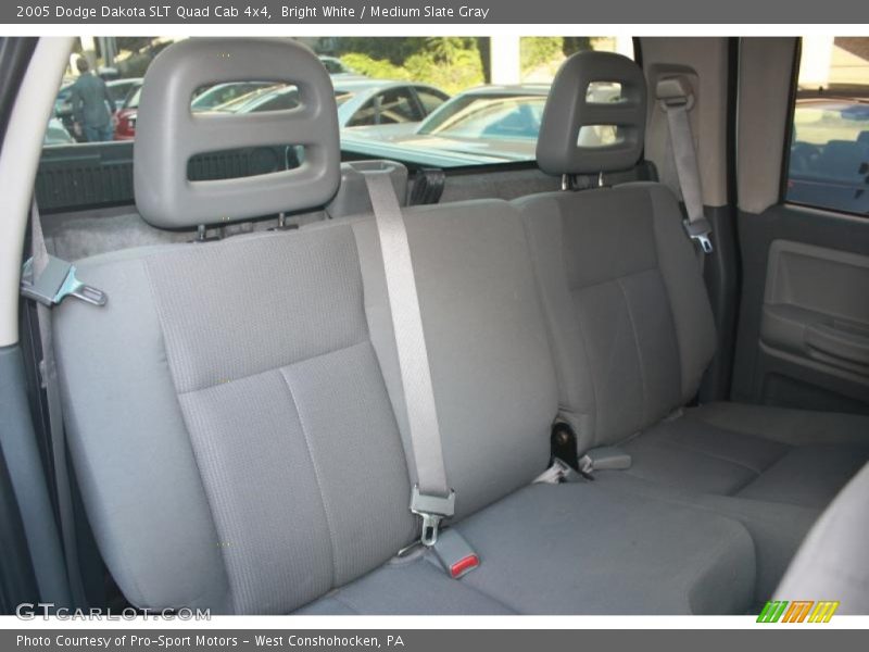 Bright White / Medium Slate Gray 2005 Dodge Dakota SLT Quad Cab 4x4