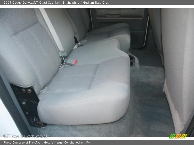 Bright White / Medium Slate Gray 2005 Dodge Dakota SLT Quad Cab 4x4