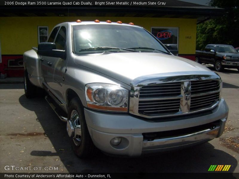 Bright Silver Metallic / Medium Slate Gray 2006 Dodge Ram 3500 Laramie Quad Cab Dually