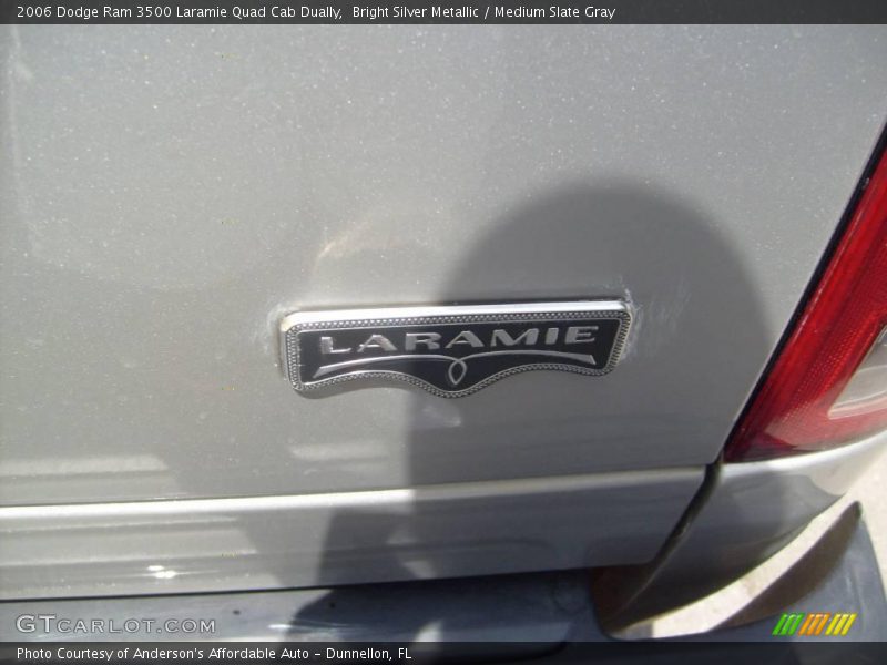 Bright Silver Metallic / Medium Slate Gray 2006 Dodge Ram 3500 Laramie Quad Cab Dually