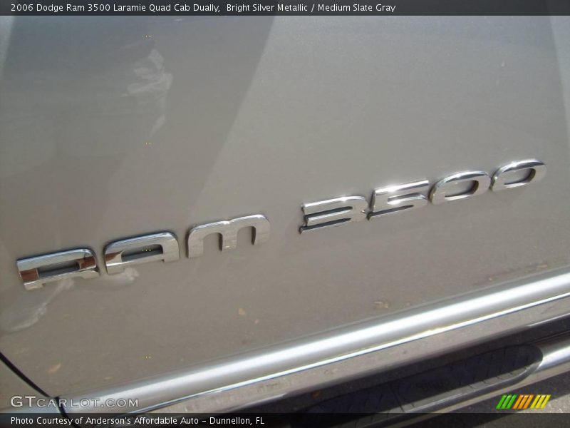 Bright Silver Metallic / Medium Slate Gray 2006 Dodge Ram 3500 Laramie Quad Cab Dually