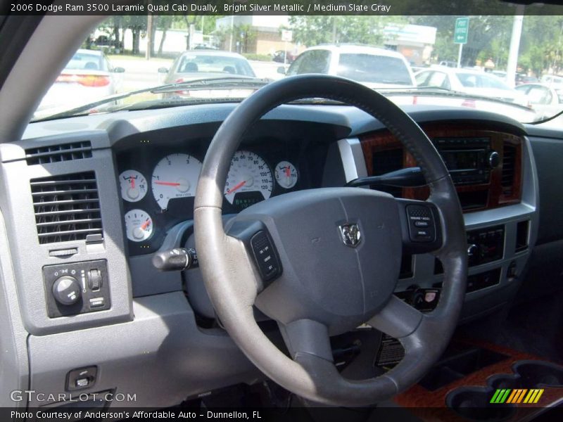 Bright Silver Metallic / Medium Slate Gray 2006 Dodge Ram 3500 Laramie Quad Cab Dually