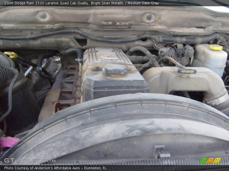 Bright Silver Metallic / Medium Slate Gray 2006 Dodge Ram 3500 Laramie Quad Cab Dually