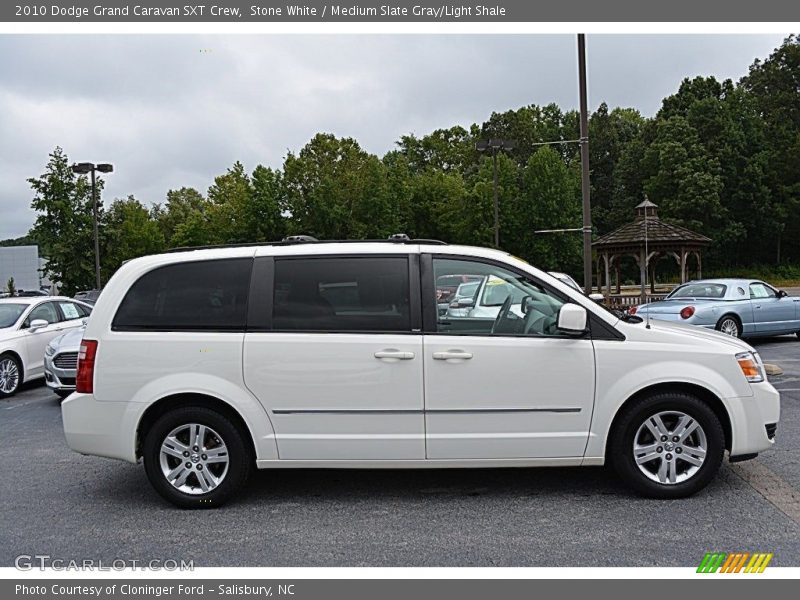 Stone White / Medium Slate Gray/Light Shale 2010 Dodge Grand Caravan SXT Crew