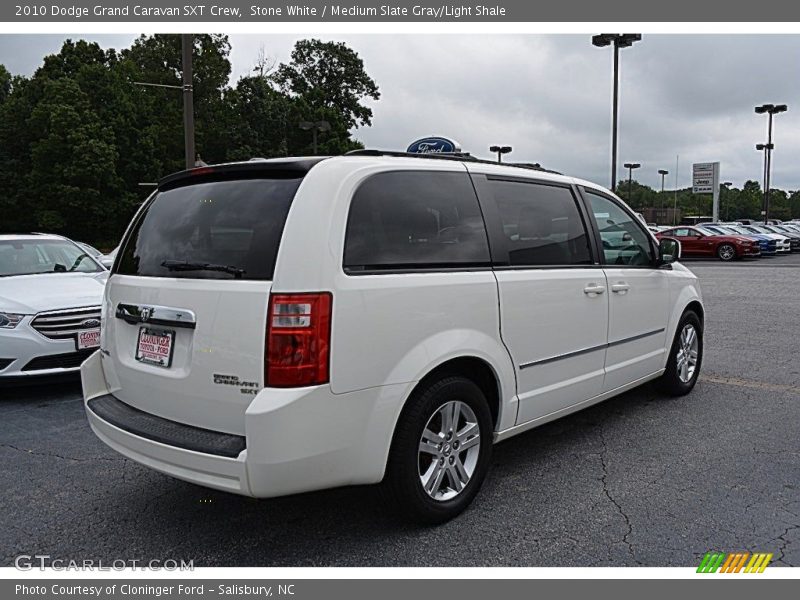 Stone White / Medium Slate Gray/Light Shale 2010 Dodge Grand Caravan SXT Crew
