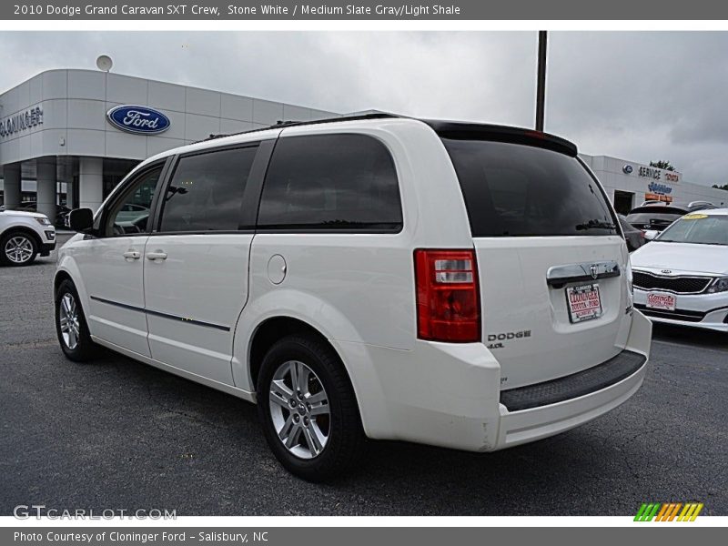Stone White / Medium Slate Gray/Light Shale 2010 Dodge Grand Caravan SXT Crew