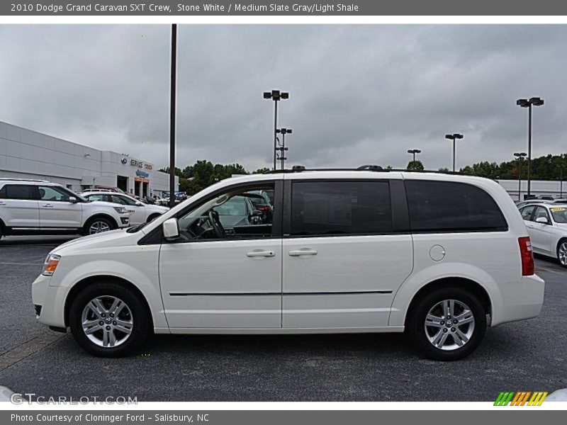 Stone White / Medium Slate Gray/Light Shale 2010 Dodge Grand Caravan SXT Crew