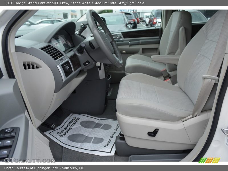 Stone White / Medium Slate Gray/Light Shale 2010 Dodge Grand Caravan SXT Crew