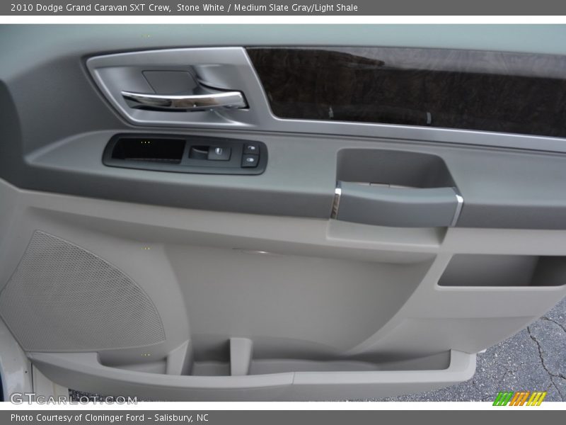 Stone White / Medium Slate Gray/Light Shale 2010 Dodge Grand Caravan SXT Crew