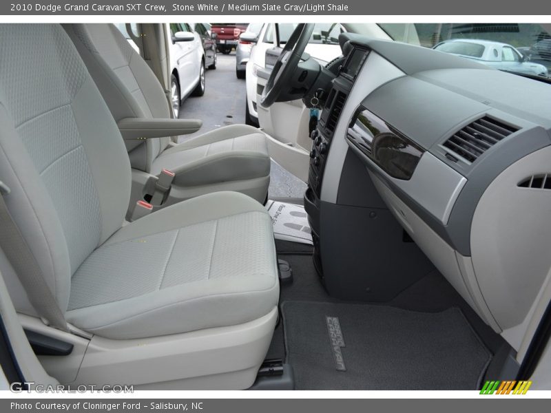 Stone White / Medium Slate Gray/Light Shale 2010 Dodge Grand Caravan SXT Crew