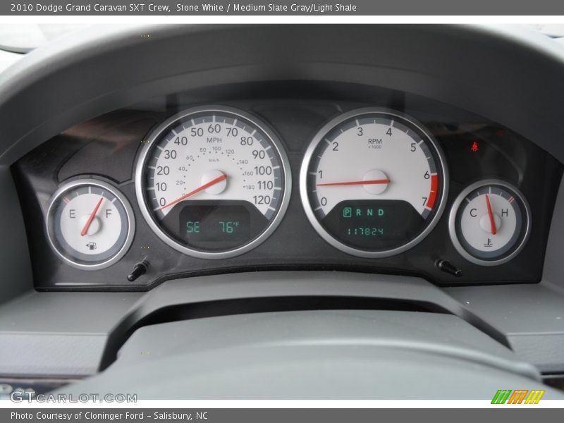 Stone White / Medium Slate Gray/Light Shale 2010 Dodge Grand Caravan SXT Crew