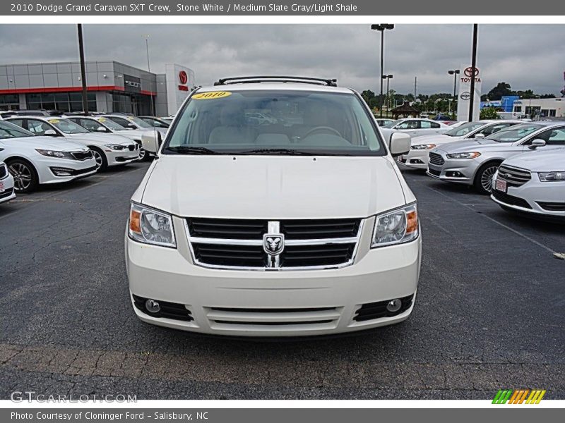 Stone White / Medium Slate Gray/Light Shale 2010 Dodge Grand Caravan SXT Crew