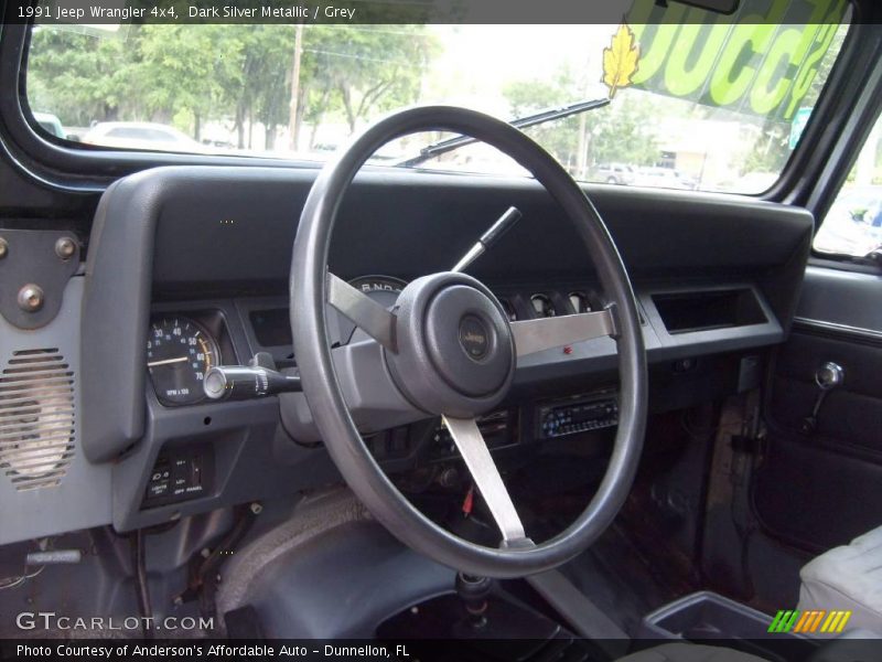 Dark Silver Metallic / Grey 1991 Jeep Wrangler 4x4