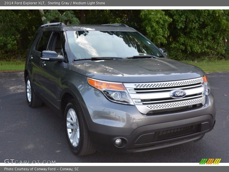 Sterling Gray / Medium Light Stone 2014 Ford Explorer XLT