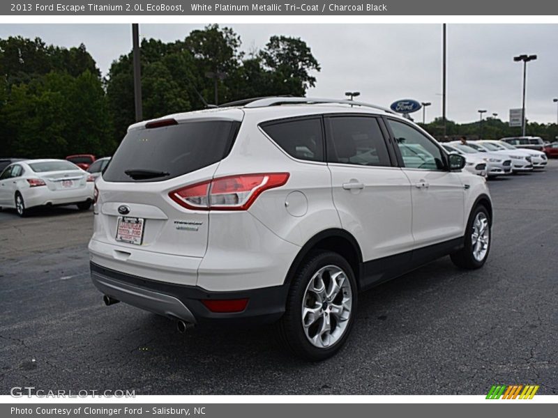 White Platinum Metallic Tri-Coat / Charcoal Black 2013 Ford Escape Titanium 2.0L EcoBoost