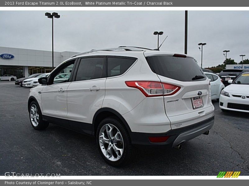 White Platinum Metallic Tri-Coat / Charcoal Black 2013 Ford Escape Titanium 2.0L EcoBoost