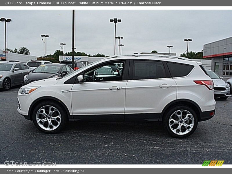 White Platinum Metallic Tri-Coat / Charcoal Black 2013 Ford Escape Titanium 2.0L EcoBoost