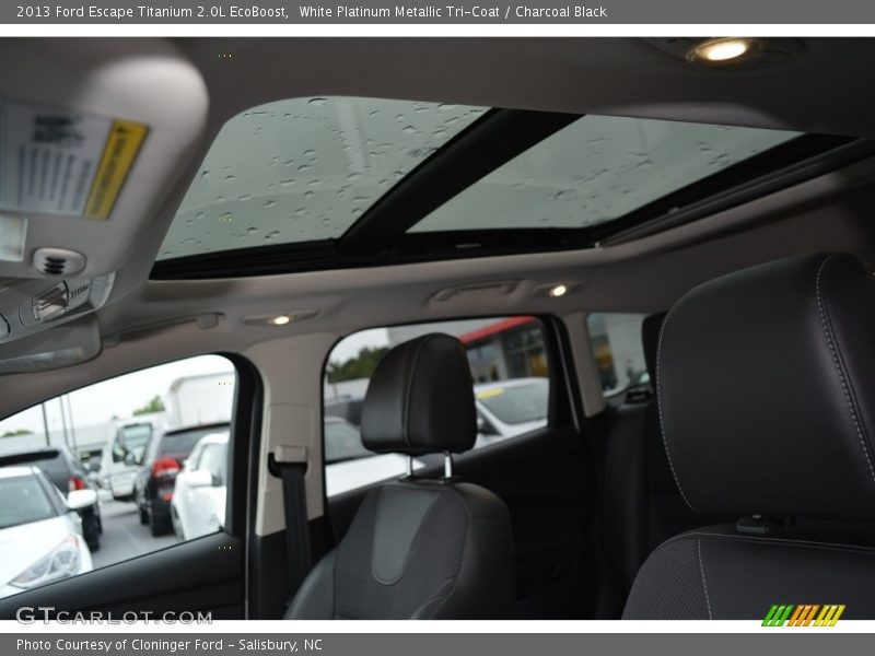 White Platinum Metallic Tri-Coat / Charcoal Black 2013 Ford Escape Titanium 2.0L EcoBoost