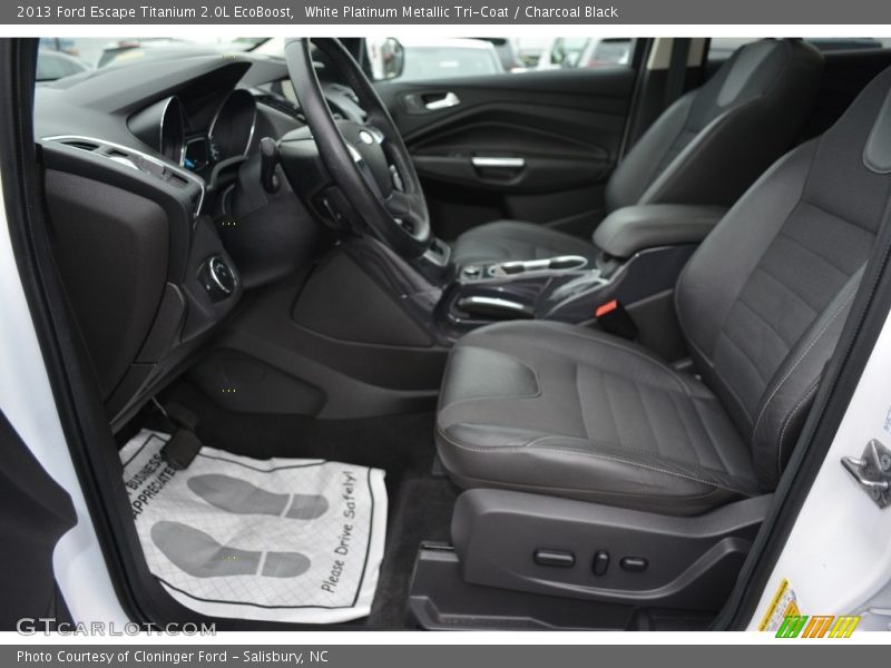 White Platinum Metallic Tri-Coat / Charcoal Black 2013 Ford Escape Titanium 2.0L EcoBoost
