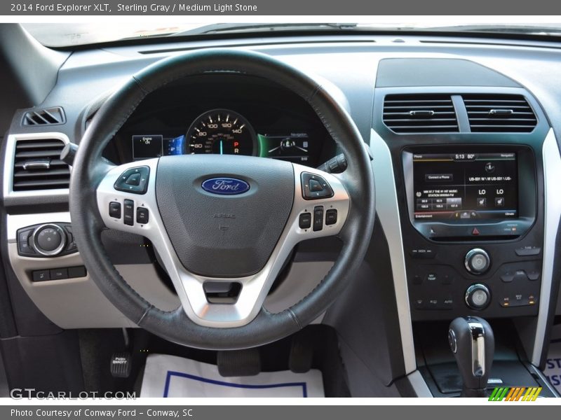 Sterling Gray / Medium Light Stone 2014 Ford Explorer XLT