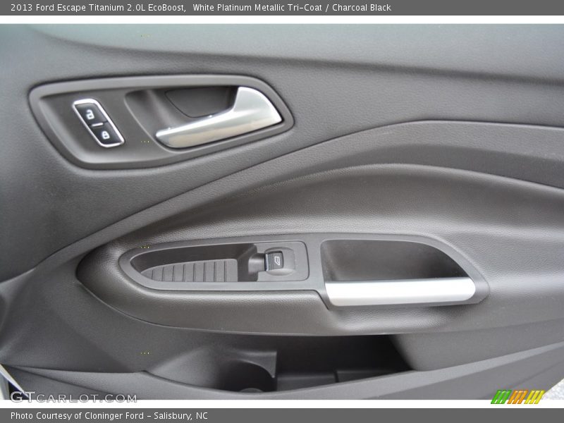 White Platinum Metallic Tri-Coat / Charcoal Black 2013 Ford Escape Titanium 2.0L EcoBoost