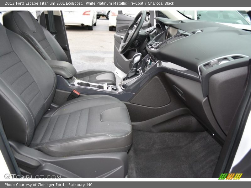 White Platinum Metallic Tri-Coat / Charcoal Black 2013 Ford Escape Titanium 2.0L EcoBoost