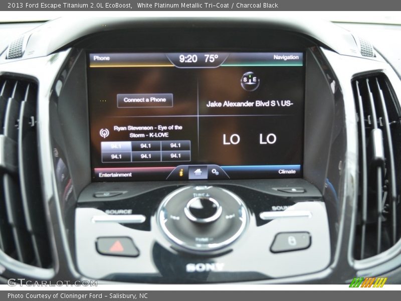 White Platinum Metallic Tri-Coat / Charcoal Black 2013 Ford Escape Titanium 2.0L EcoBoost
