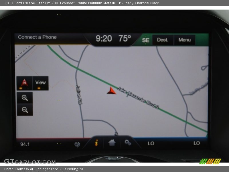White Platinum Metallic Tri-Coat / Charcoal Black 2013 Ford Escape Titanium 2.0L EcoBoost