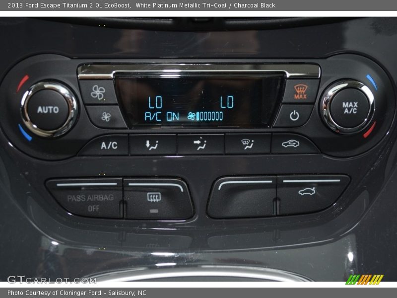 White Platinum Metallic Tri-Coat / Charcoal Black 2013 Ford Escape Titanium 2.0L EcoBoost