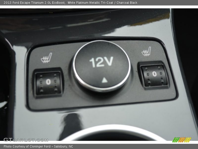 White Platinum Metallic Tri-Coat / Charcoal Black 2013 Ford Escape Titanium 2.0L EcoBoost