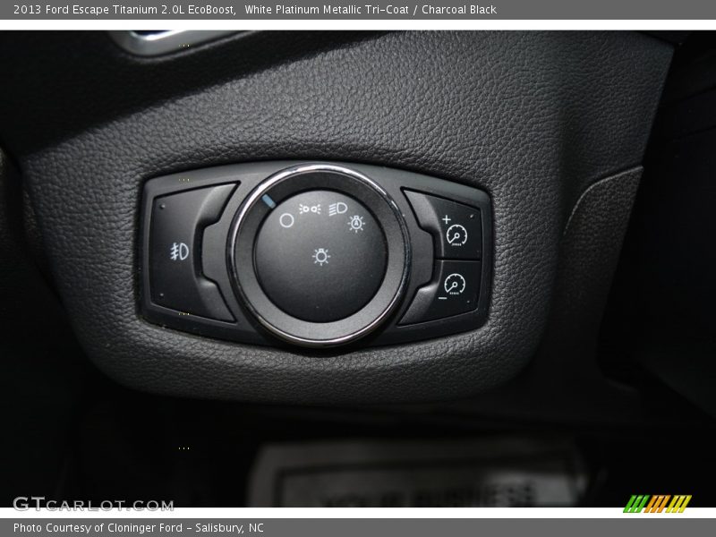 White Platinum Metallic Tri-Coat / Charcoal Black 2013 Ford Escape Titanium 2.0L EcoBoost