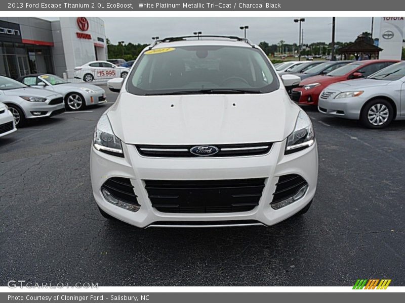 White Platinum Metallic Tri-Coat / Charcoal Black 2013 Ford Escape Titanium 2.0L EcoBoost