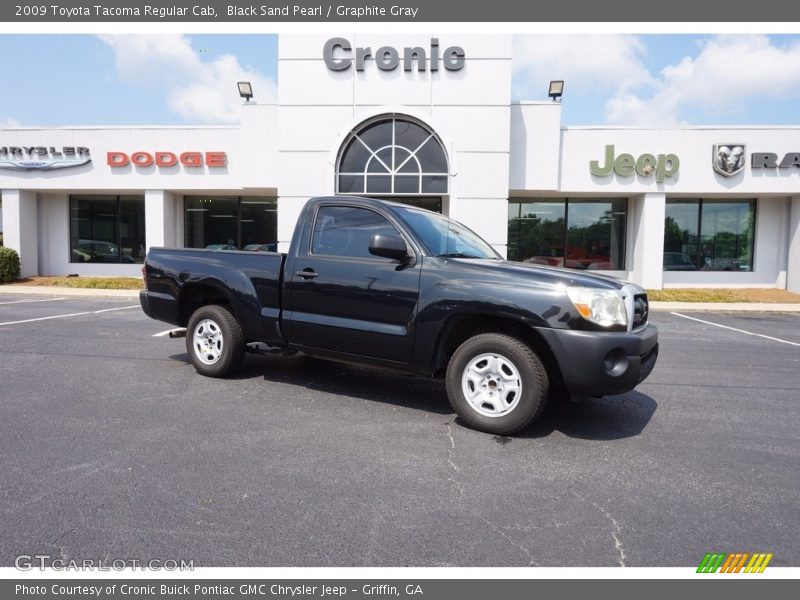 Black Sand Pearl / Graphite Gray 2009 Toyota Tacoma Regular Cab