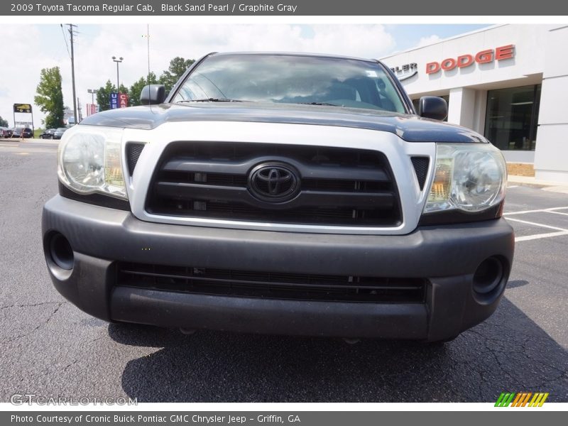 Black Sand Pearl / Graphite Gray 2009 Toyota Tacoma Regular Cab