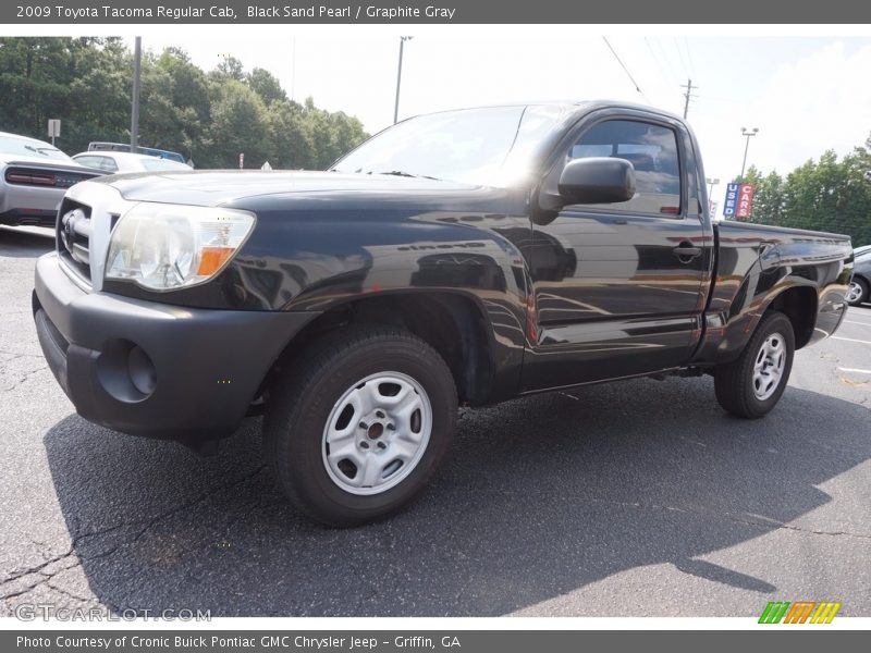 Black Sand Pearl / Graphite Gray 2009 Toyota Tacoma Regular Cab