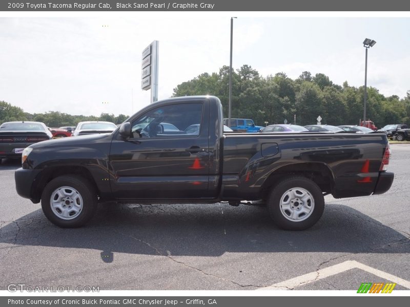 Black Sand Pearl / Graphite Gray 2009 Toyota Tacoma Regular Cab