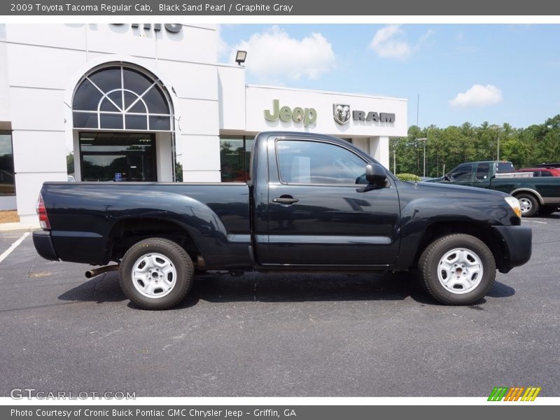 Black Sand Pearl / Graphite Gray 2009 Toyota Tacoma Regular Cab