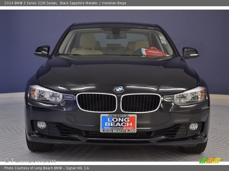 Black Sapphire Metallic / Venetian Beige 2014 BMW 3 Series 328i Sedan