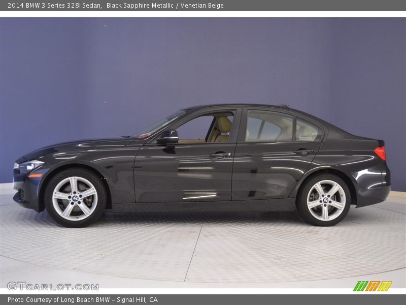 Black Sapphire Metallic / Venetian Beige 2014 BMW 3 Series 328i Sedan