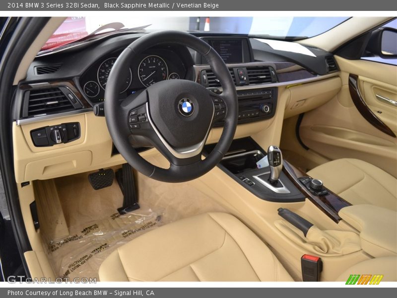 Black Sapphire Metallic / Venetian Beige 2014 BMW 3 Series 328i Sedan