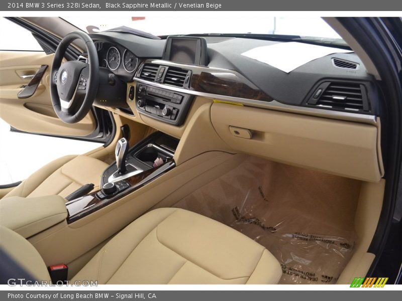 Black Sapphire Metallic / Venetian Beige 2014 BMW 3 Series 328i Sedan