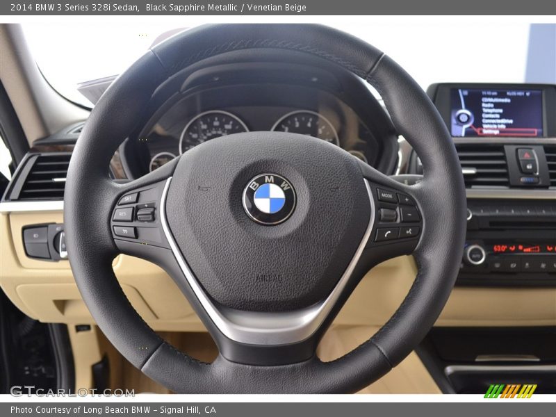 Black Sapphire Metallic / Venetian Beige 2014 BMW 3 Series 328i Sedan