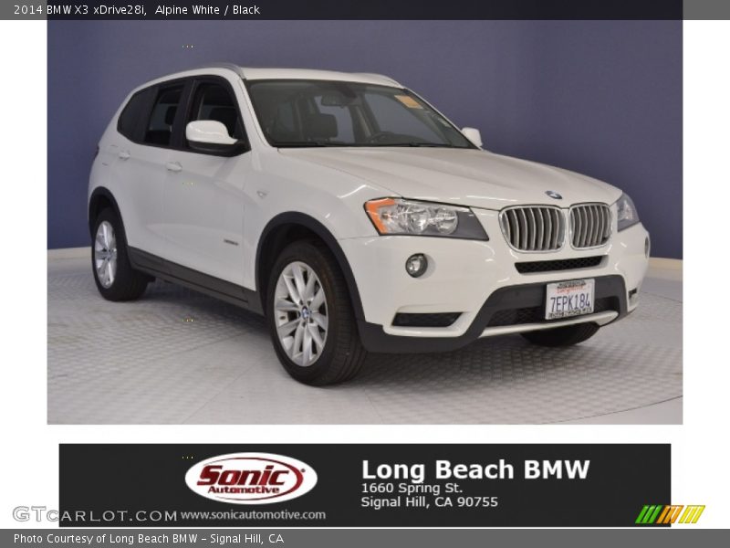 Alpine White / Black 2014 BMW X3 xDrive28i
