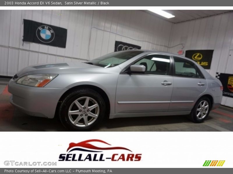 Satin Silver Metallic / Black 2003 Honda Accord EX V6 Sedan