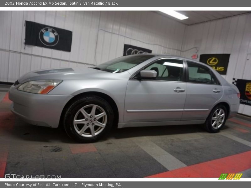 Satin Silver Metallic / Black 2003 Honda Accord EX V6 Sedan