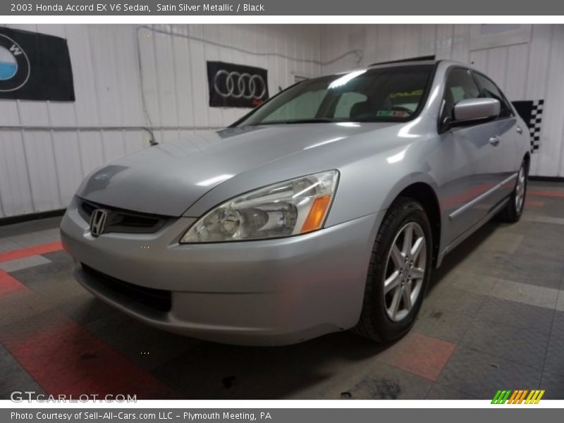 Satin Silver Metallic / Black 2003 Honda Accord EX V6 Sedan