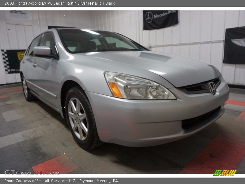Satin Silver Metallic / Black 2003 Honda Accord EX V6 Sedan