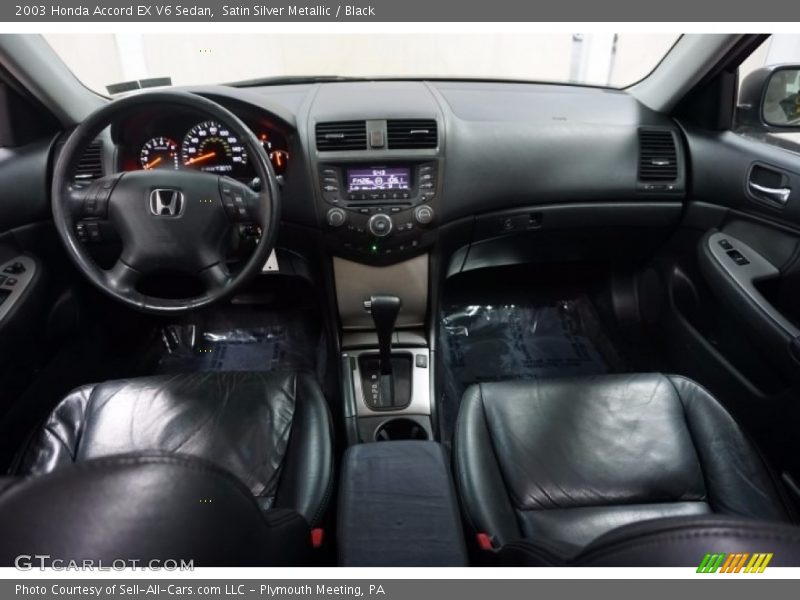 Satin Silver Metallic / Black 2003 Honda Accord EX V6 Sedan